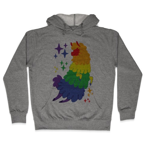 Gay Llama Hooded Sweatshirt