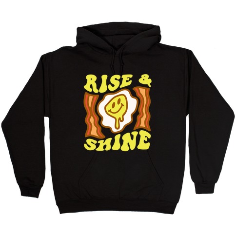 Rise And Shine Smiley Face Groovy Aesthetic Hooded Sweatshirt