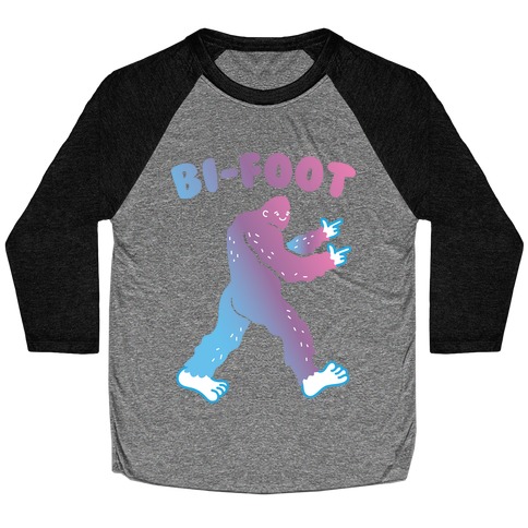 Bi-Foot Bisexual Bigfoot Baseball Tee