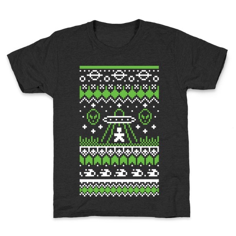 Ugly Alien Christmas Sweater Kids T-Shirt
