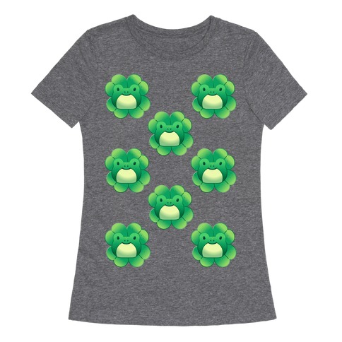 Frog Leaf Clover  Womens T-Shirt