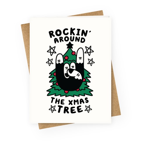 Rockin' Around the Xmas Tree Greeting Card