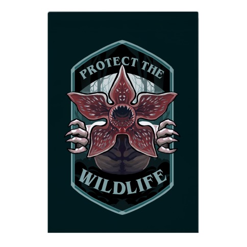 Protect The Wildlife Demogorgon Garden Flag