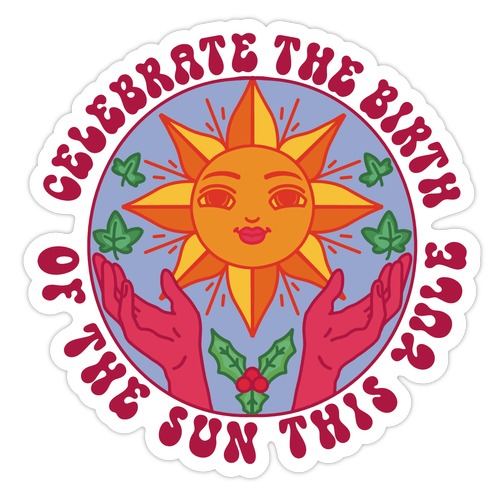 Yule Birth of the Sun Die Cut Sticker