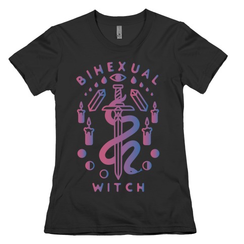 Bihexual Witch Bisexual Pride Colors Womens T-Shirt