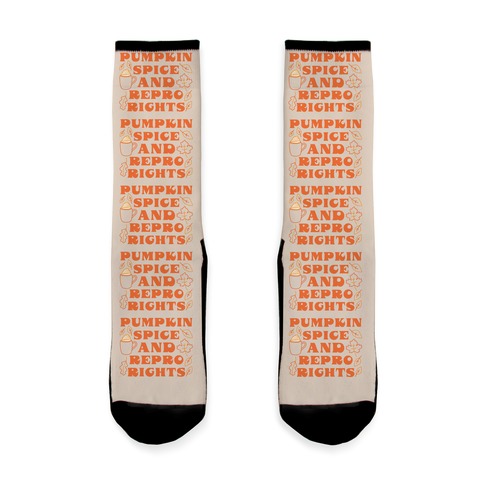 Pumpkin Spice and Repro Rights Sock