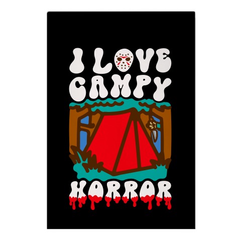 I Love Campy Horror Parody Garden Flag
