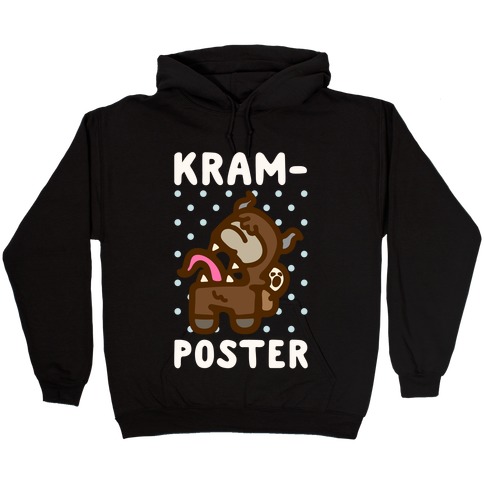 Kram-Poster White Print Hooded Sweatshirt