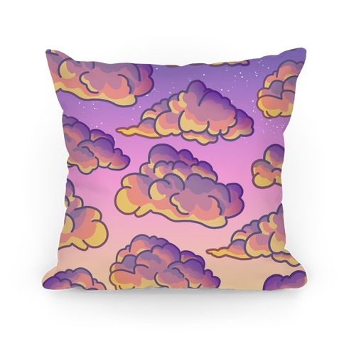 Sunset Clouds Pattern Pillow