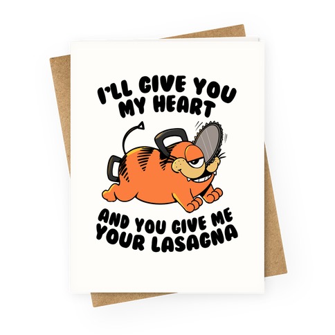 My Heart for your Lasagna Greeting Card