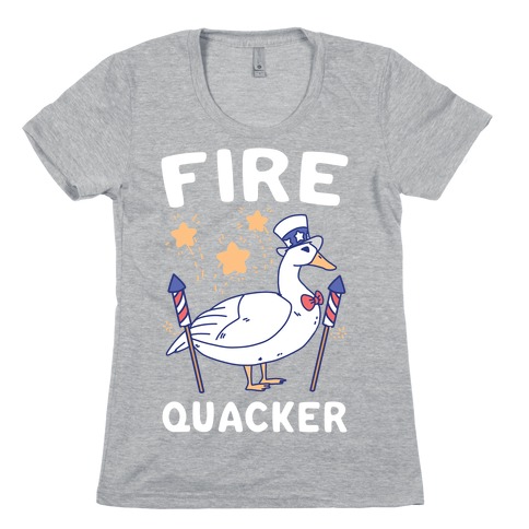 Fire Quacker Womens T-Shirt