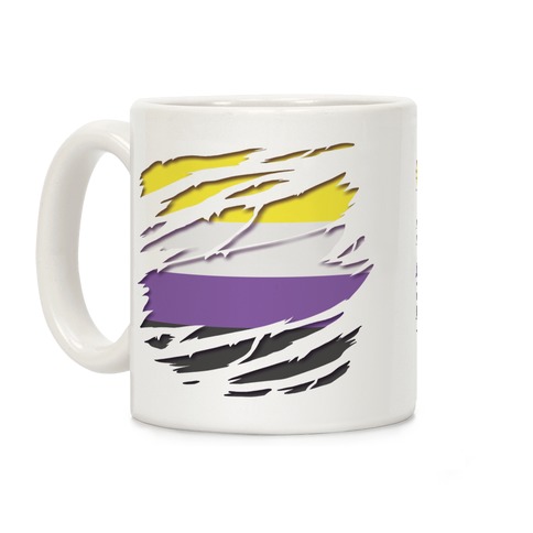 Ripped Shirt: Non-Binary Pride Coffee Mug