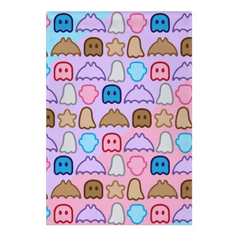 Spoopy Cereal Parody Pattern Garden Flag