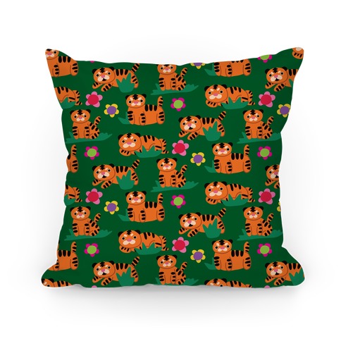 Forest Tigers Pattern Pillow