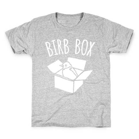 Birb Box Parody White Print Kids T-Shirt