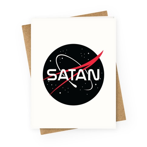 Nasa Satan Parody Greeting Card