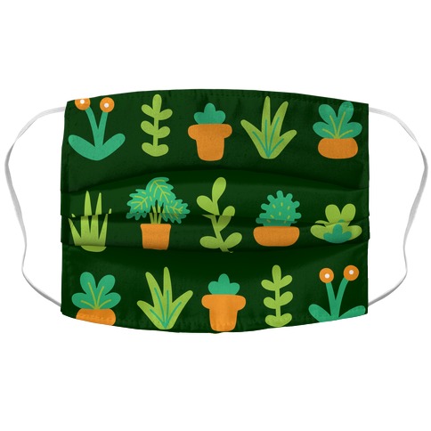 Graphic Plants Pattern Accordion Face Mask