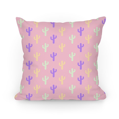 Pastel Cactus Pattern. Pillow