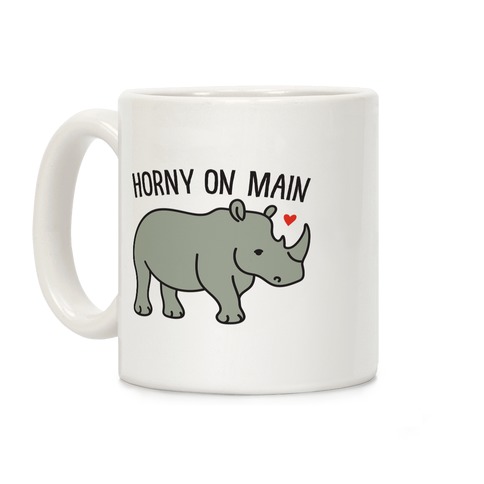 Horny On Main Rhino Coffee Mug