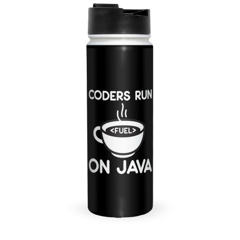 Coders Run On Java Travel Mug