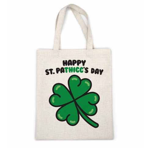 Happy St. Pathicc's Day Butt Clover Casual Tote