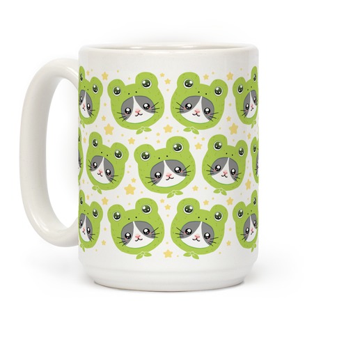 Frog Hat Cat Coffee Mugs | LookHUMAN