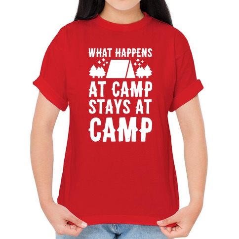 Plus Size 2x What Happens At The Campsite Stays At The Campsite Funny Camp 3x Premium Cotton Unisex Tee Cute Camp Shirt 4x Available