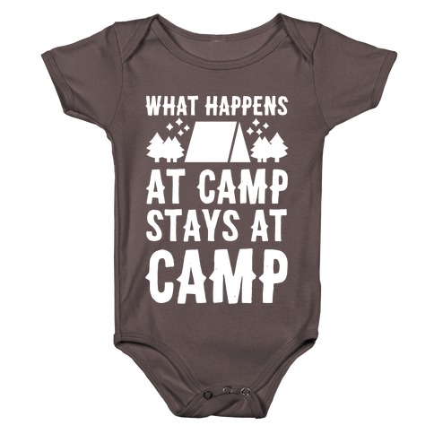 What Happens At Camp Stays At Camp Baby One-Piece