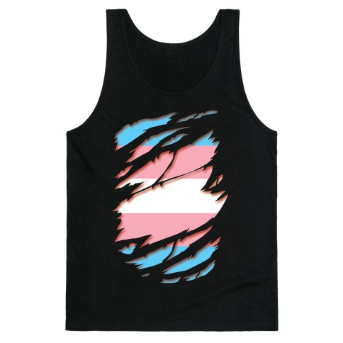 Ripped Shirt: Trans Pride Tank Top