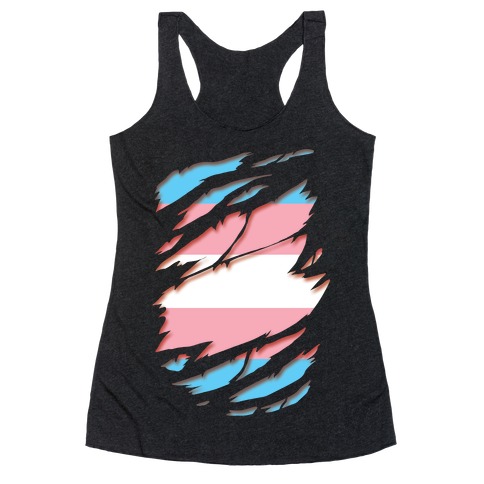 Ripped Shirt: Trans Pride Racerback Tank Top