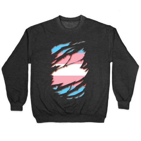 Ripped Shirt: Trans Pride Pullover