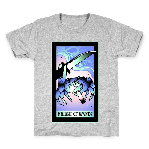 Knight Of Wands Smoking Crab Tarot Kids T-Shirt