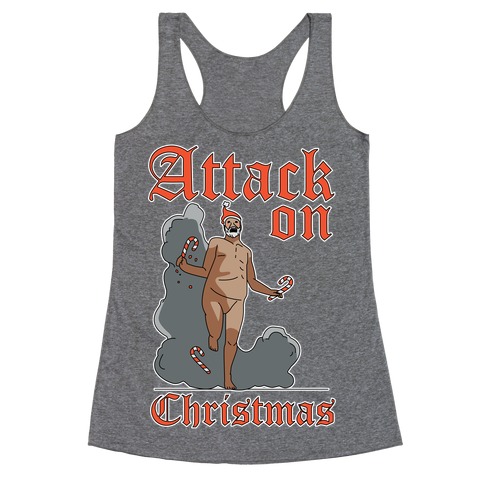 Attack On Christmas Racerback Tank Top