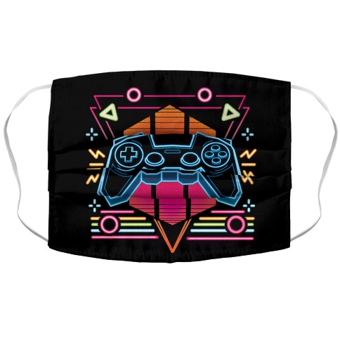 Synthwave Gamer Accordion Face Mask