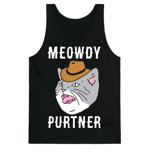Meowdy Purtner Cowboy Cat Tank Top