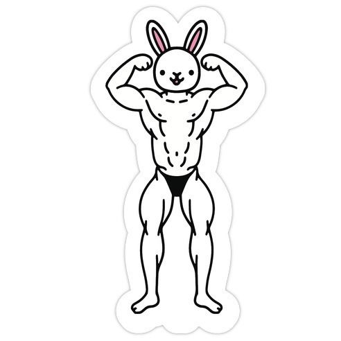 Kinderrijmpjes vitaliteit Middel Buff Bunny Die Cut Sticker | LookHUMAN