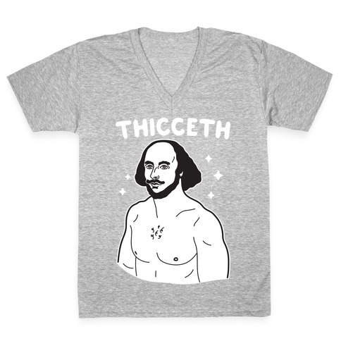 Thicceth Shakespeare V-Neck Tee Shirt