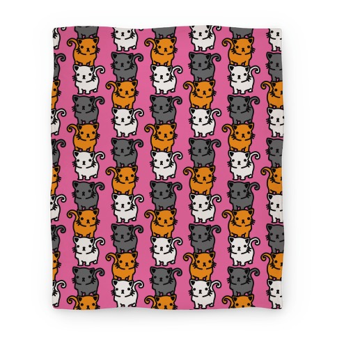 Kitty Stack Pattern Blanket