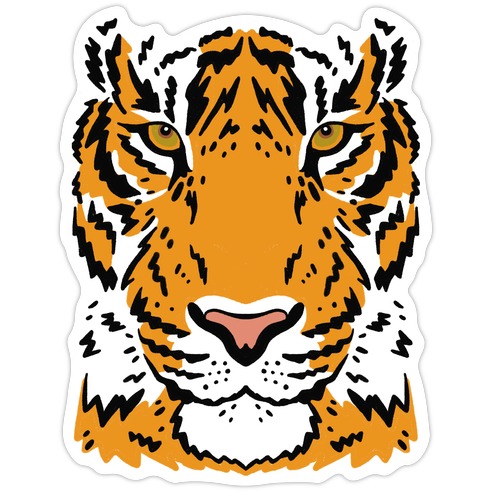 Tiger Stare Die Cut Sticker