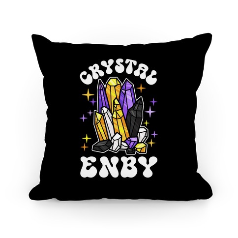 Crystal Enby Pillow