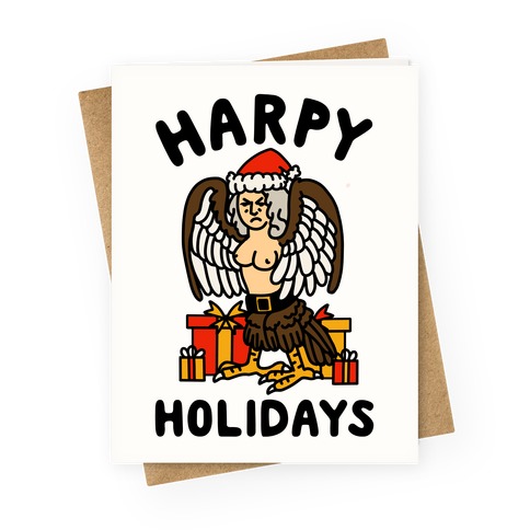 Harpy Holidays Greeting Card