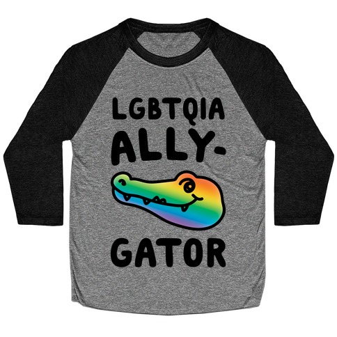 LGBTQIA Ally-Gator  Baseball Tee