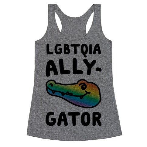 LGBTQIA Ally-Gator Racerback Tank Top