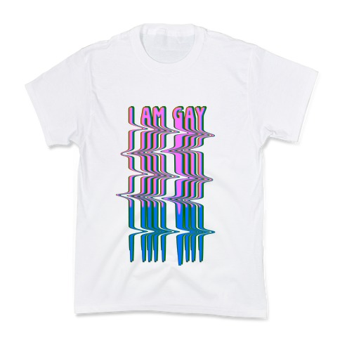 I Am Gay Vaporwave Drip Kids T-Shirt