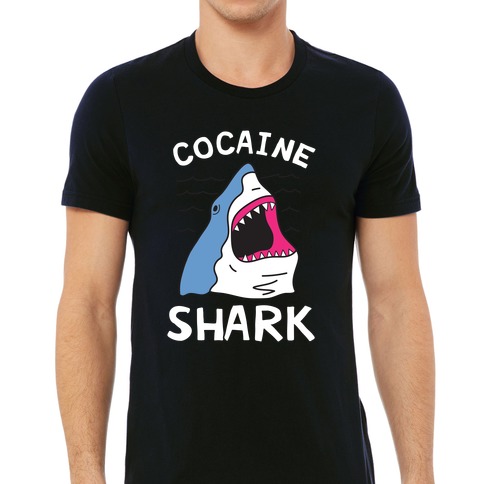 Cocaine Shark T-Shirts | LookHUMAN