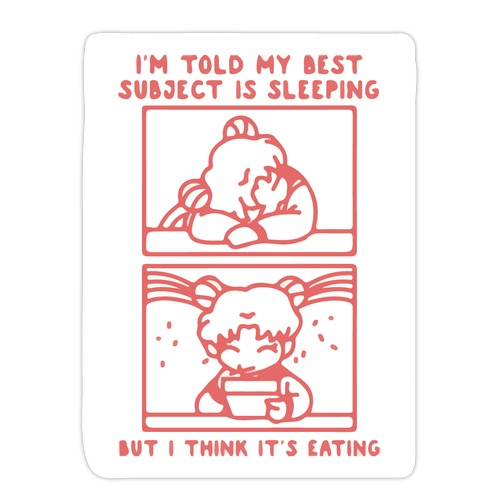 My Best Subject is Sleeping Die Cut Sticker