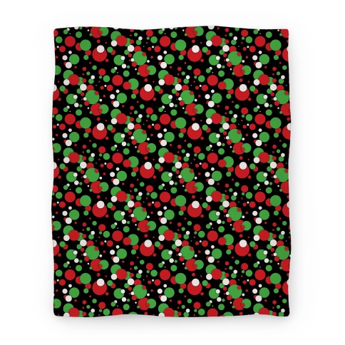 Red And Green Holiday Confetti Blanket