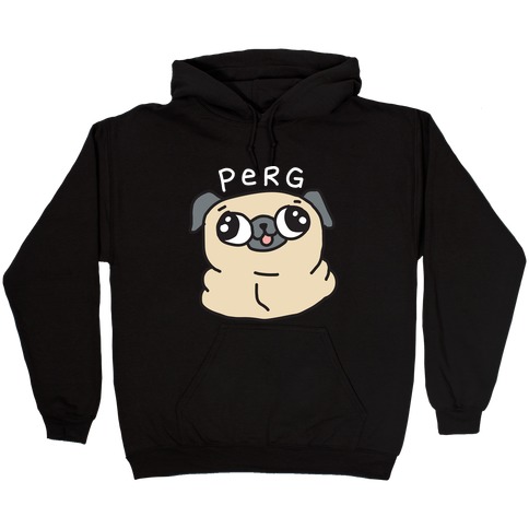 Perg Derpy Pug Hooded Sweatshirt