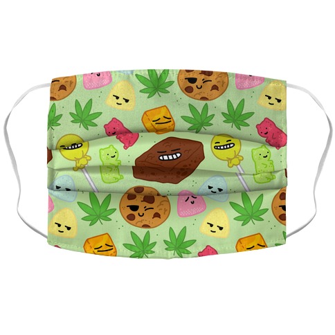 Edibles Pattern Accordion Face Mask