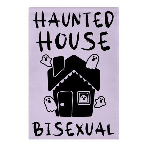 Haunted House Bisexual Garden Flag
